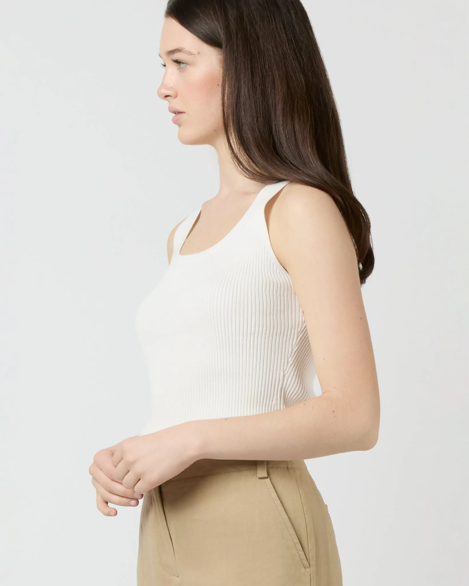 Nia Shell in Chalk Ice Cotton sold by Mashburn product image thumbnail 5