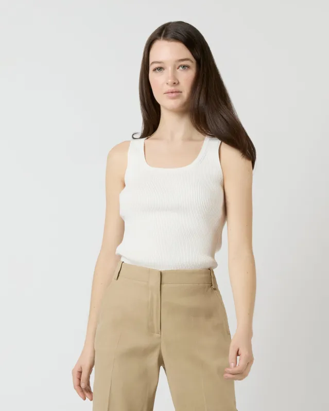 Nia Shell in Chalk Ice Cotton made by Mashburn