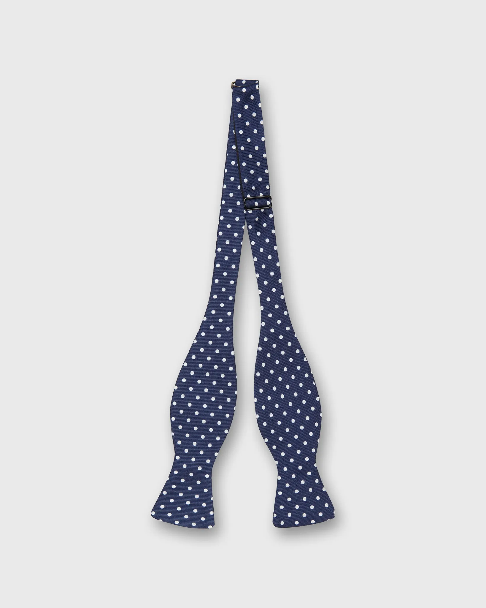 Silk Bow Tie in Navy/White Windsor Dot sold by Mashburn product image thumbnail 2