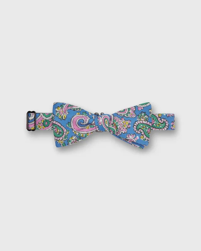 Silk Bow Tie in Blue Italian Paisley made by Sid Mashburn