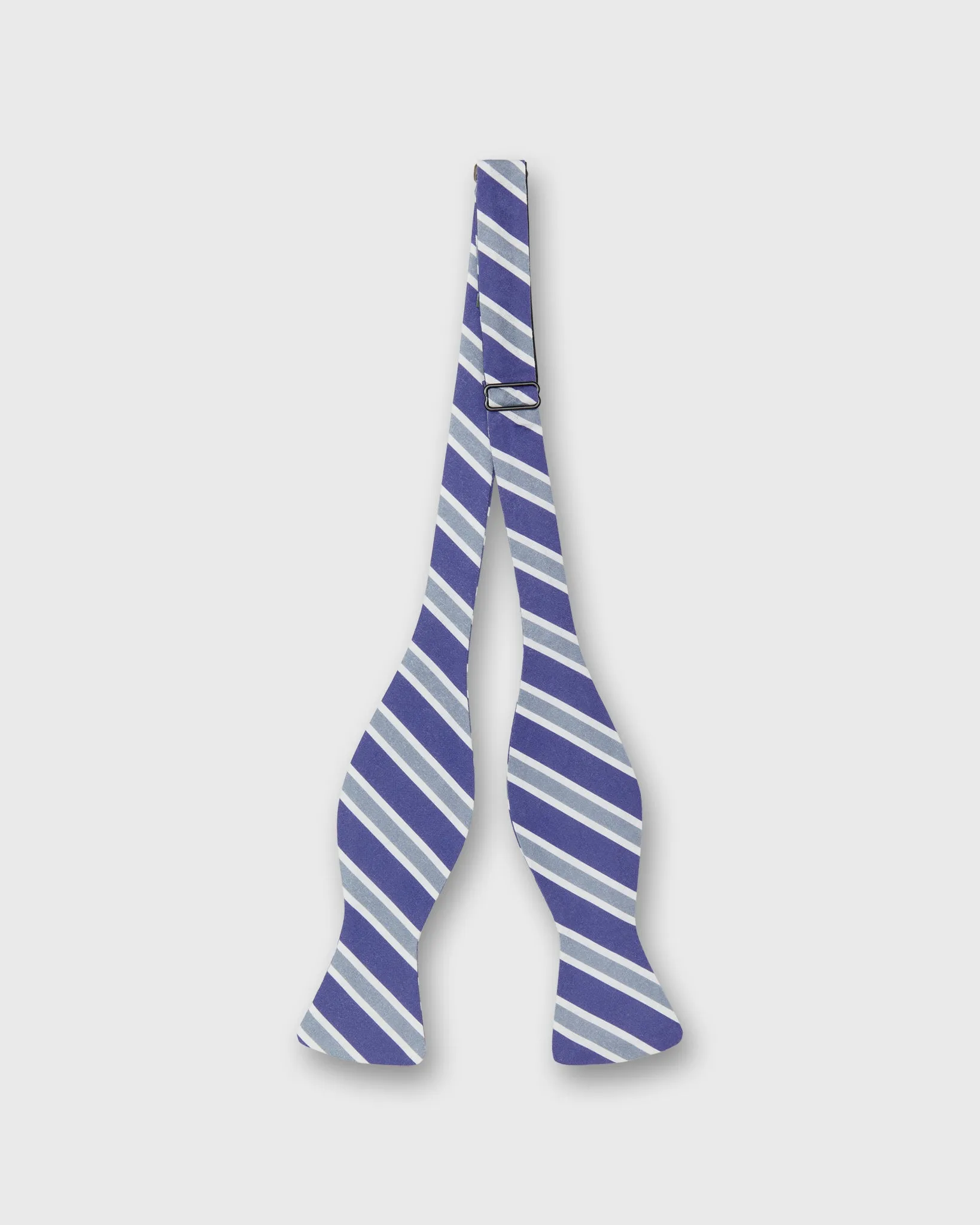 Cotton Bow Tie in Blue/Gray Clearwood Stripe sold by Mashburn product image thumbnail 2