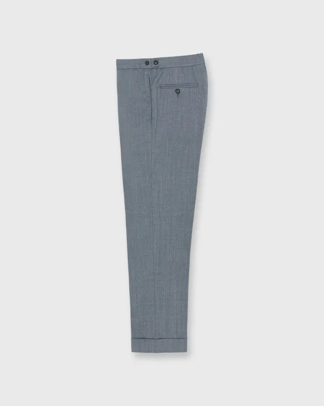 Side-Tab Dress Trouser in Slate Tropical Wool made by Sid Mashburn