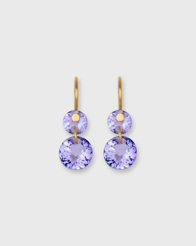 Extra Extra Small Incandescence Hook Earrings in Tanzanite made by Mashburn