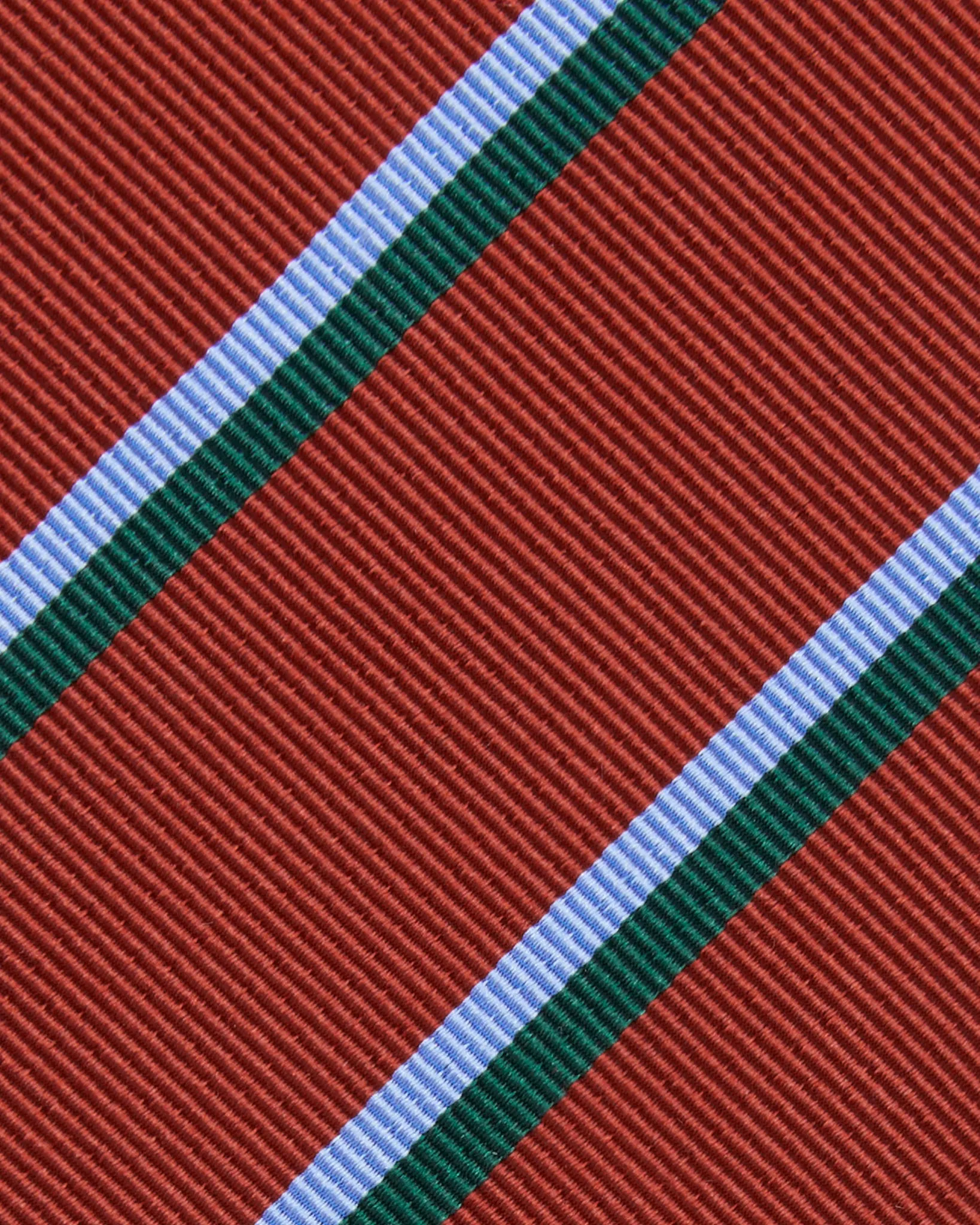 Silk/Cotton Mogador Tie in Red/Sky/Forest Stripe sold by Mashburn product image thumbnail 2