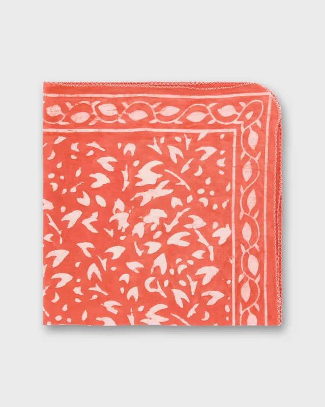 Printed Indian Bandana in Red/Bone made by Sid Mashburn