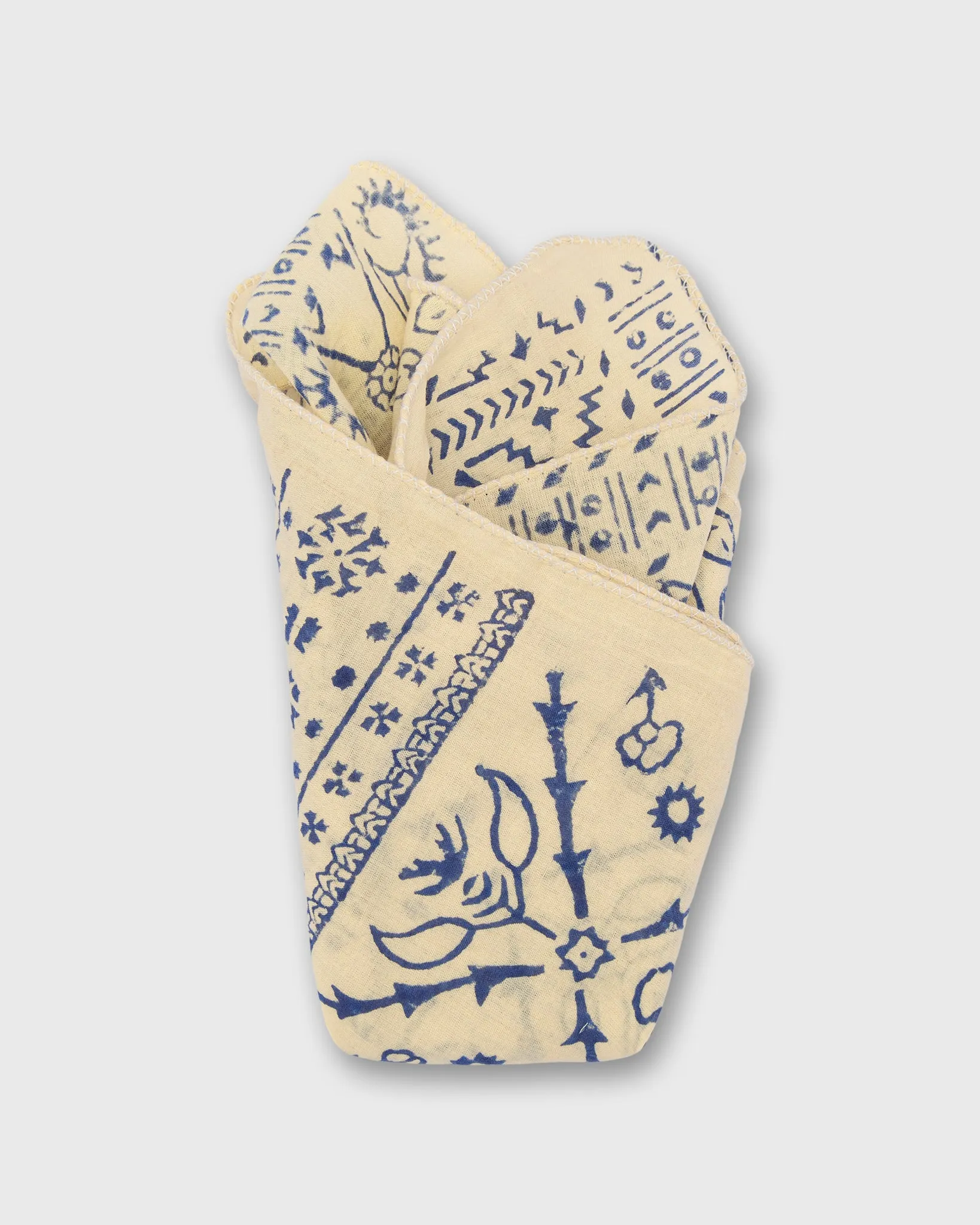 Printed Indian Bandana in Natural/Bone sold by Mashburn product image thumbnail 2