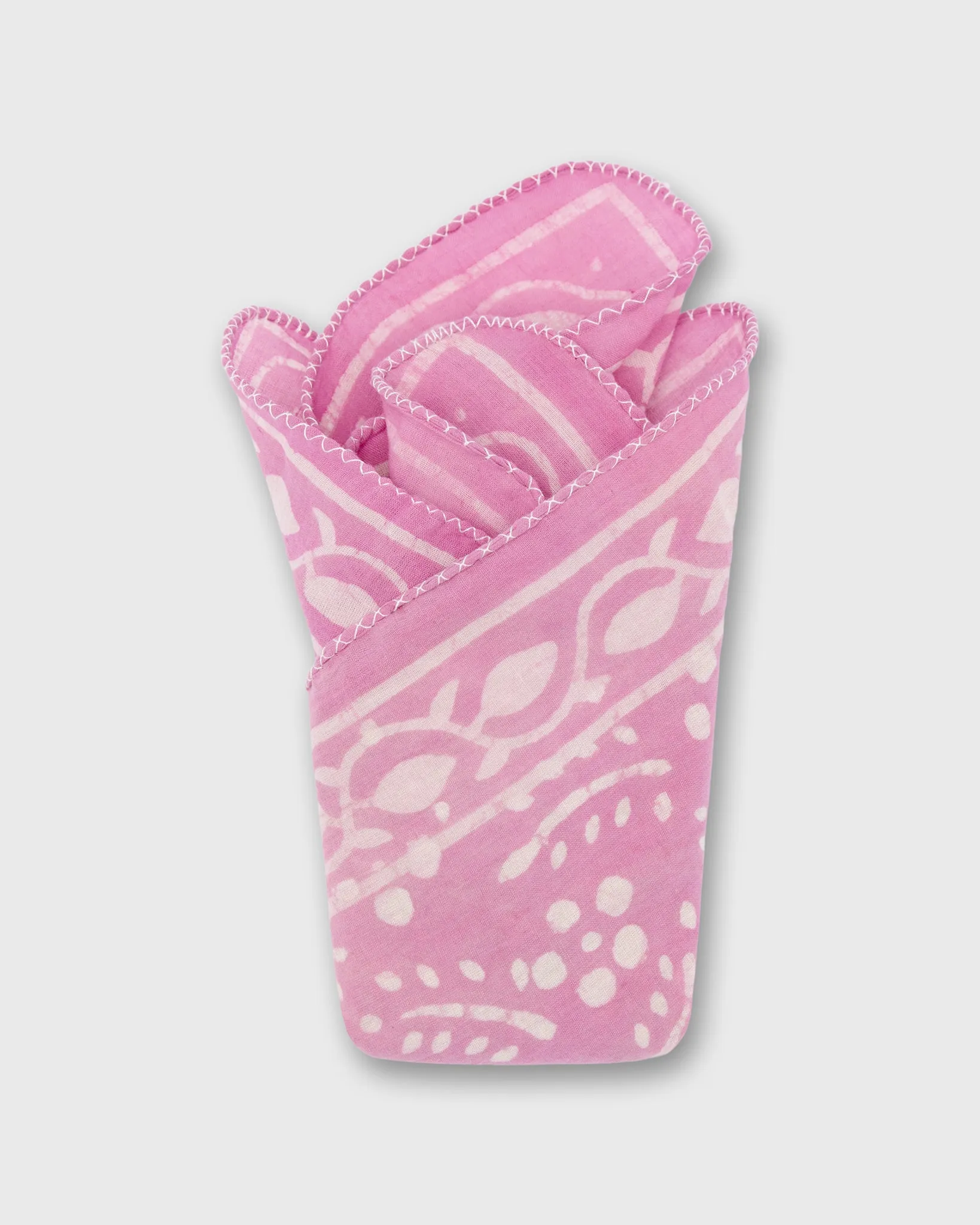 Printed Indian Bandana in Pink/Bone sold by Mashburn product image thumbnail 2