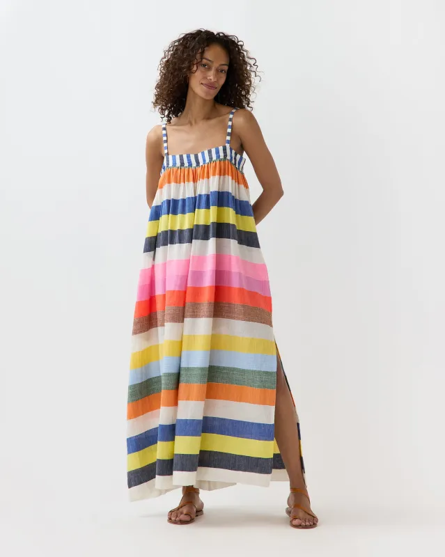 Eda Slip Dress in Partiti Fiesta made by lemlem