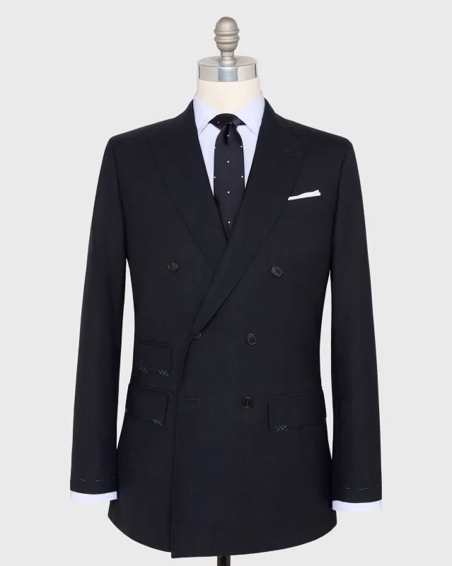 Virgil No. 3 Double-Breasted Suit in Navy High-Twist made by Sid Mashburn