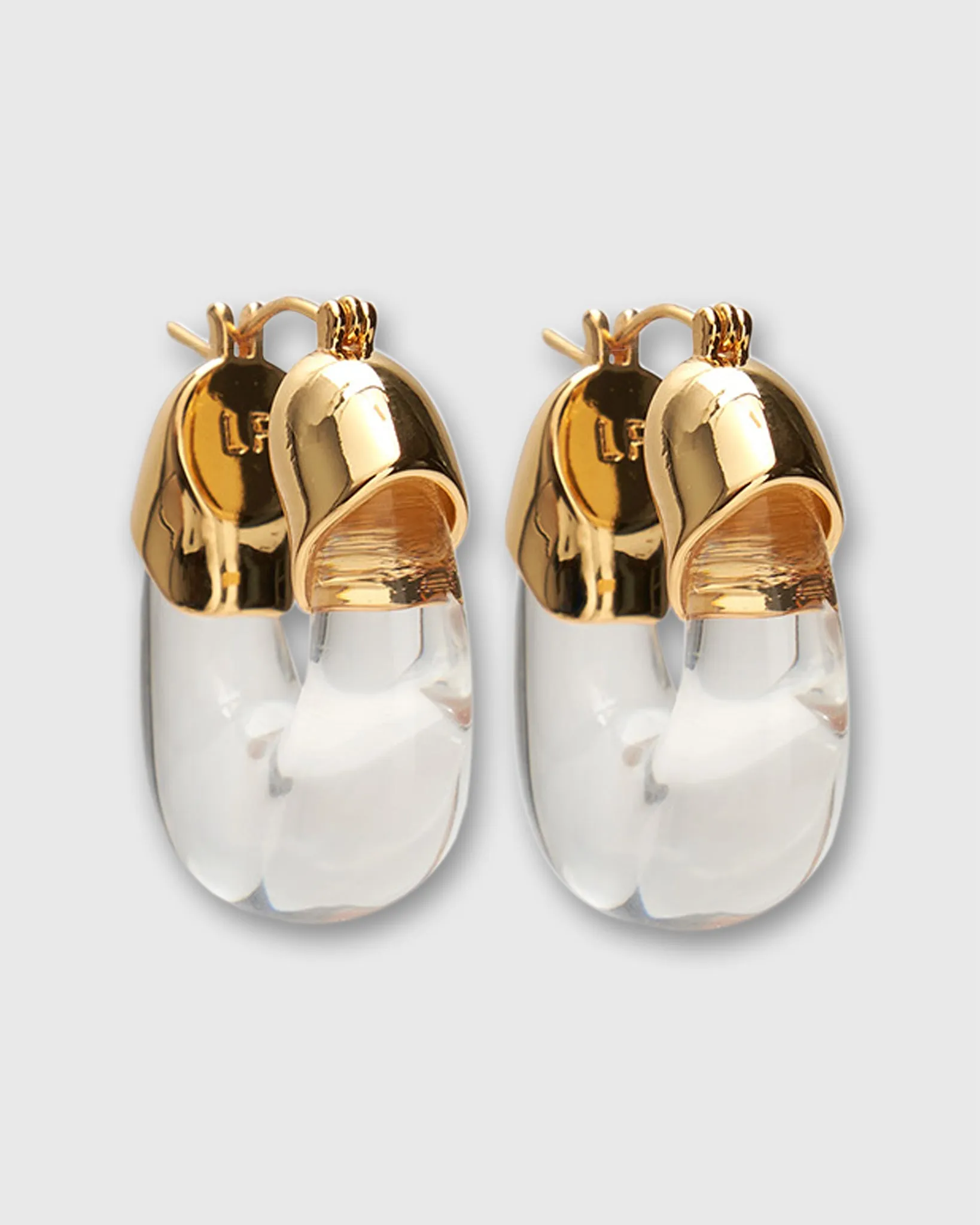 Mini Organic Hoop Earrings in Clear sold by Mashburn product image thumbnail 2
