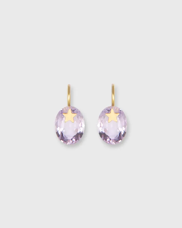 Precious Star Gem Earrings in Amethyst made by Mashburn