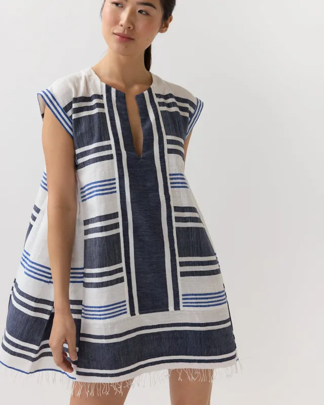 Elina Caftan in Marina Blue made by lemlem