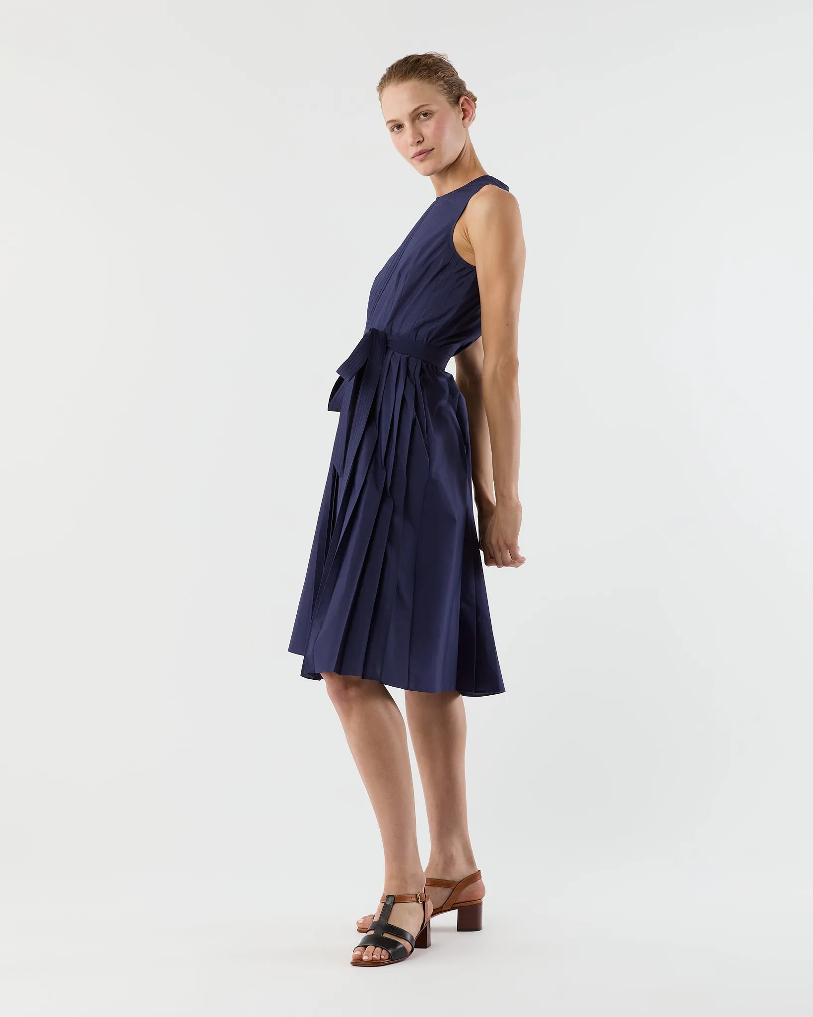 Joelle Dress in Navy Lightweight Poplin sold by Mashburn product image thumbnail 3