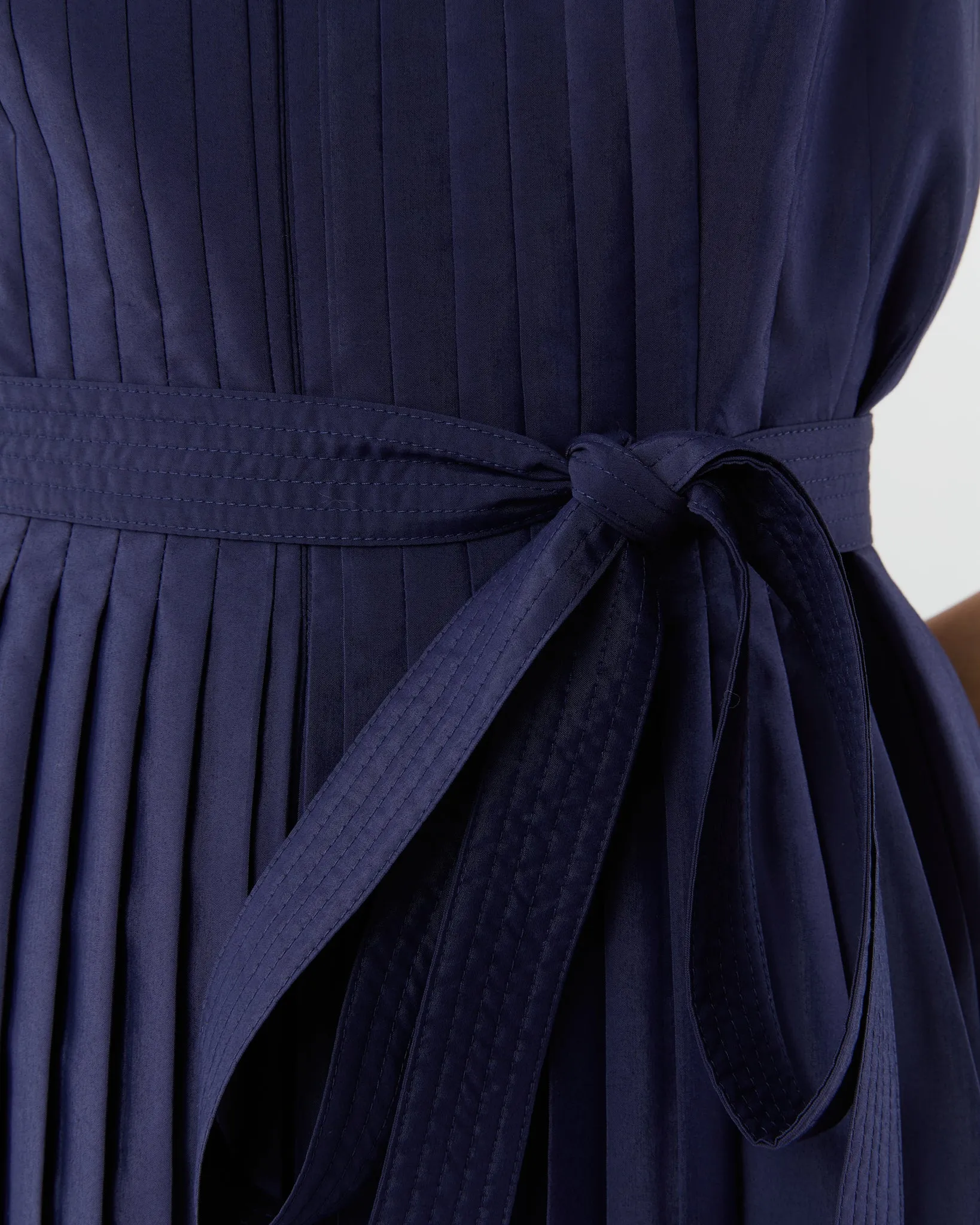 Joelle Dress in Navy Lightweight Poplin sold by Mashburn product image thumbnail 4