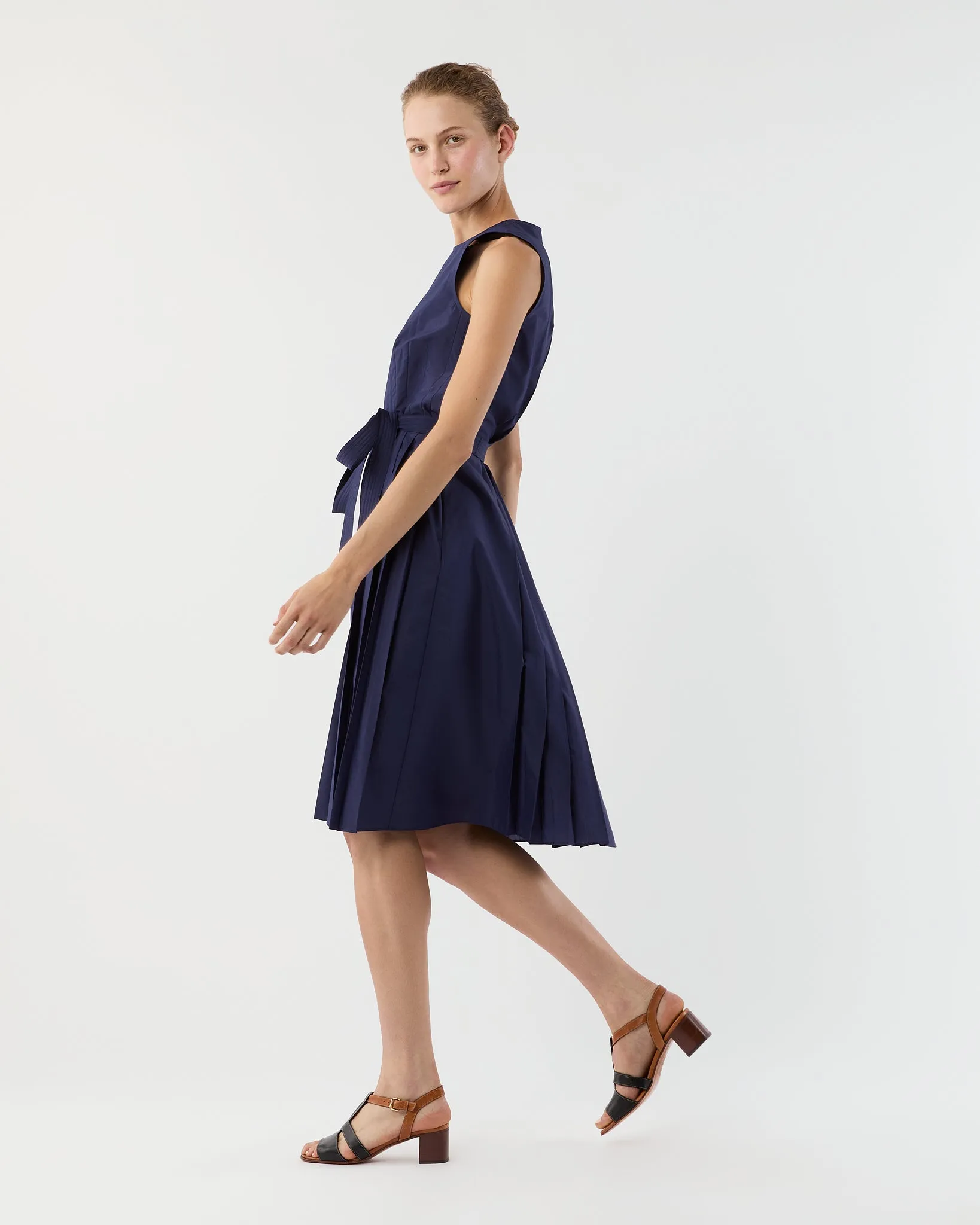 Joelle Dress in Navy Lightweight Poplin sold by Mashburn product image thumbnail 5