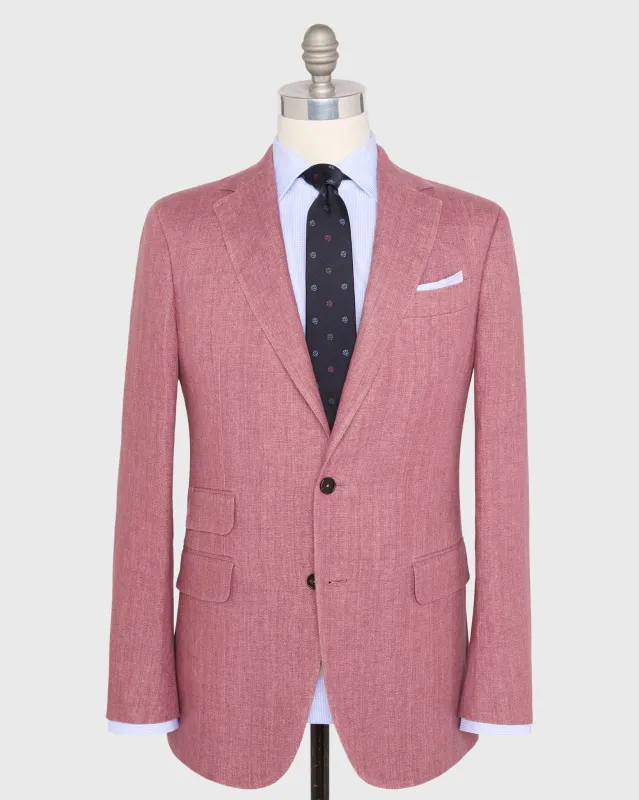 Kincaid No. 2 Jacket in Pink Hopsack made by Sid Mashburn