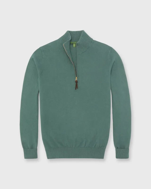 Half-Zip Sweater in Myrtle Cotton/Cashmere made by Sid Mashburn