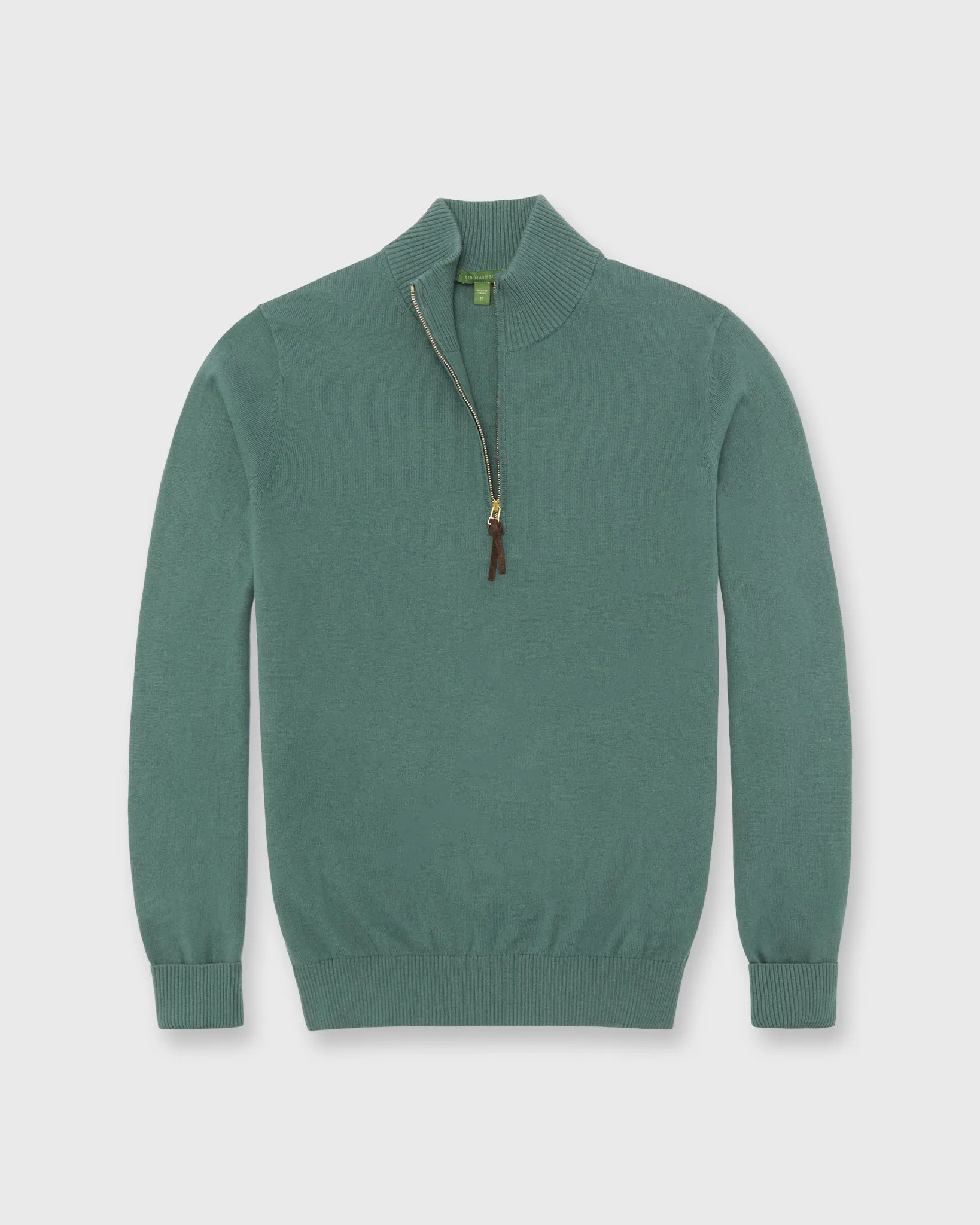 Half-Zip Sweater in Myrtle Cotton/Cashmere sold by Mashburn