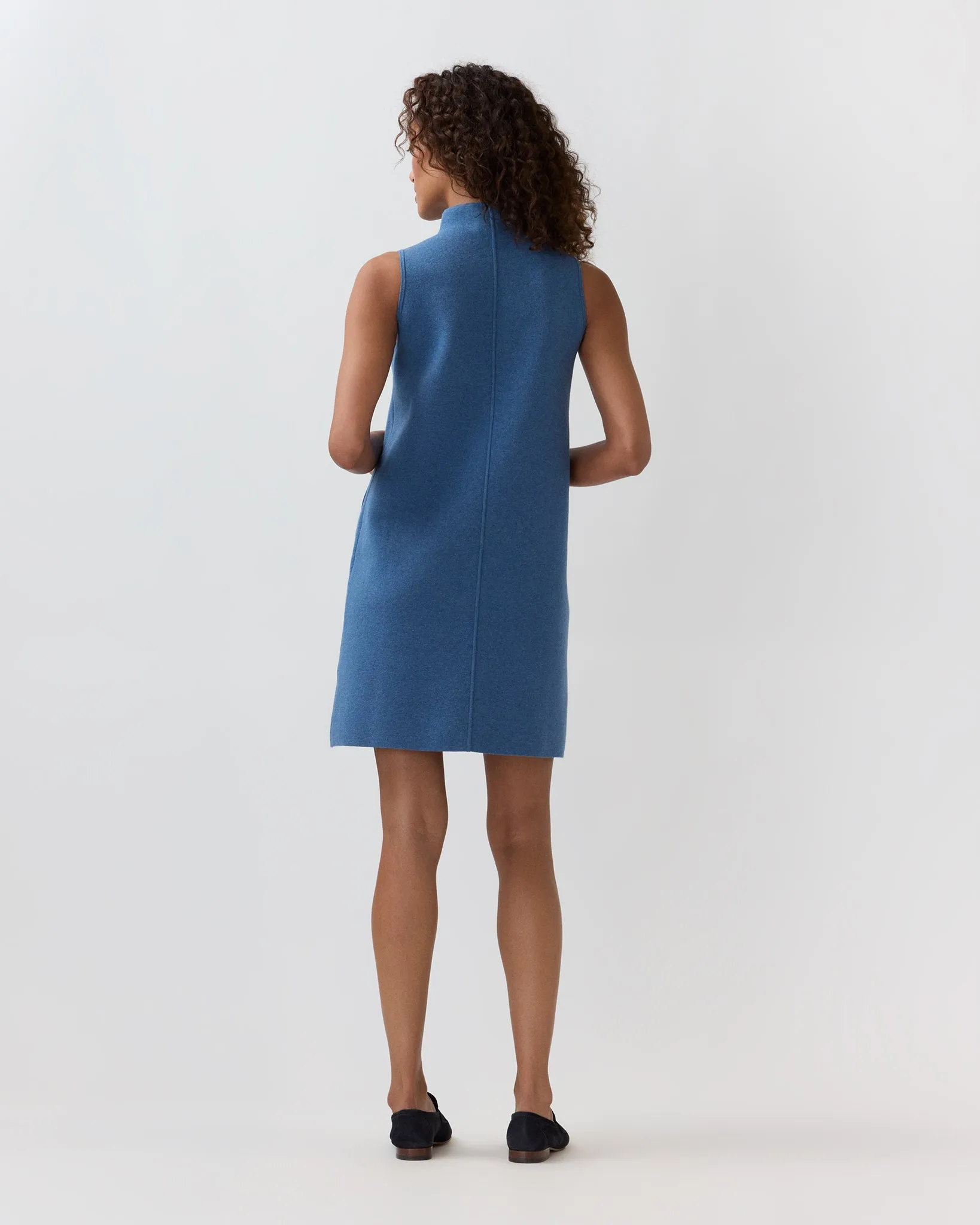 Rebel Dress in Heather Denim Cotton/Silk sold by Mashburn product image thumbnail 4