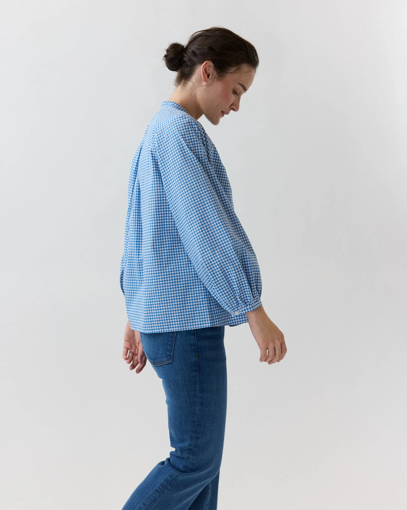 Sienna Top in Dutch Blue/White Gingham sold by Mashburn product image thumbnail 5