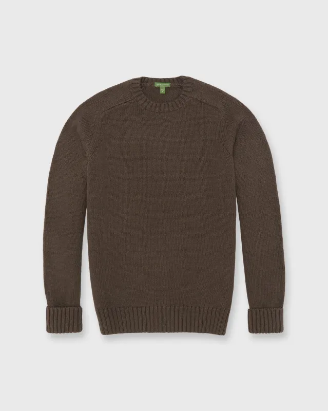 Mid-Gauge Crewneck Sweater in Brazil Nut Cotton/Cashmere made by Sid Mashburn