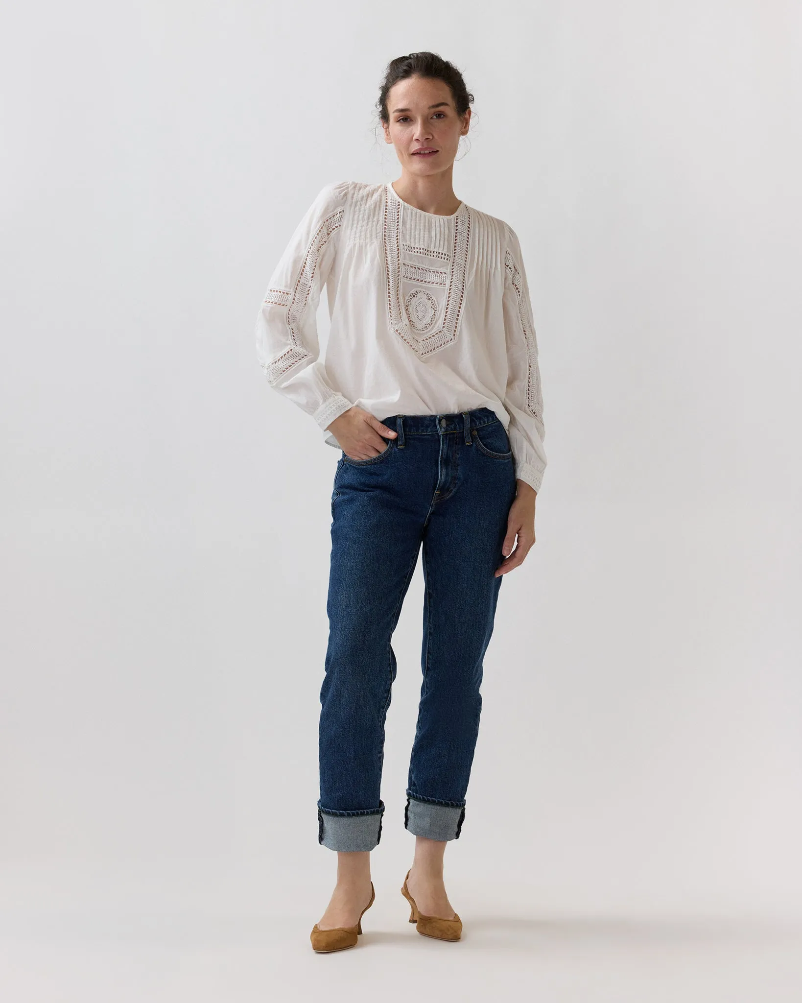Marlowe Top in Pristine sold by Mashburn product image thumbnail 3