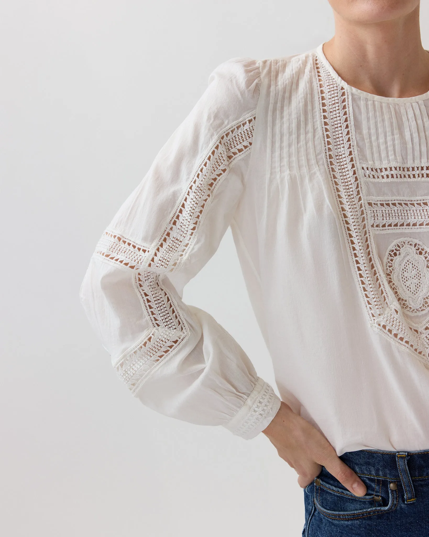 Marlowe Top in Pristine sold by Mashburn product image thumbnail 2