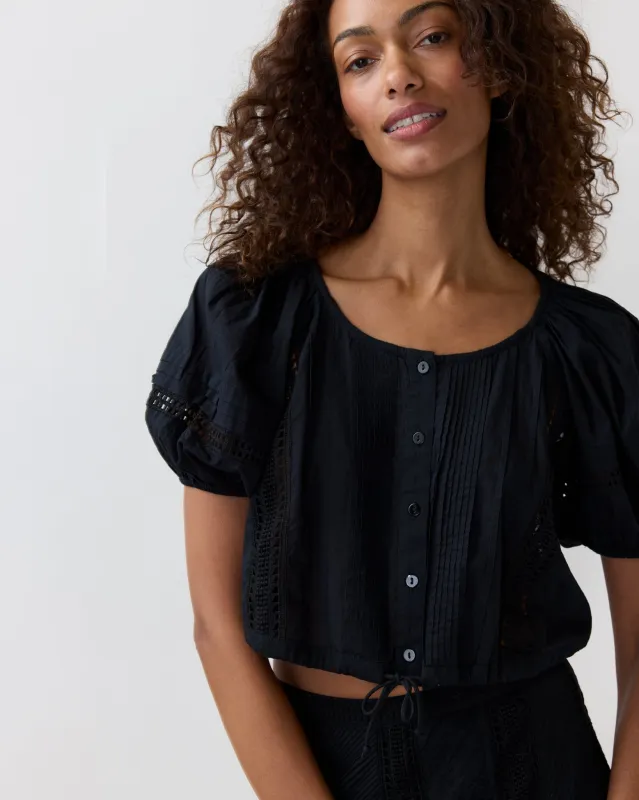 Clara Top in Noir made by Ulla Johnson
