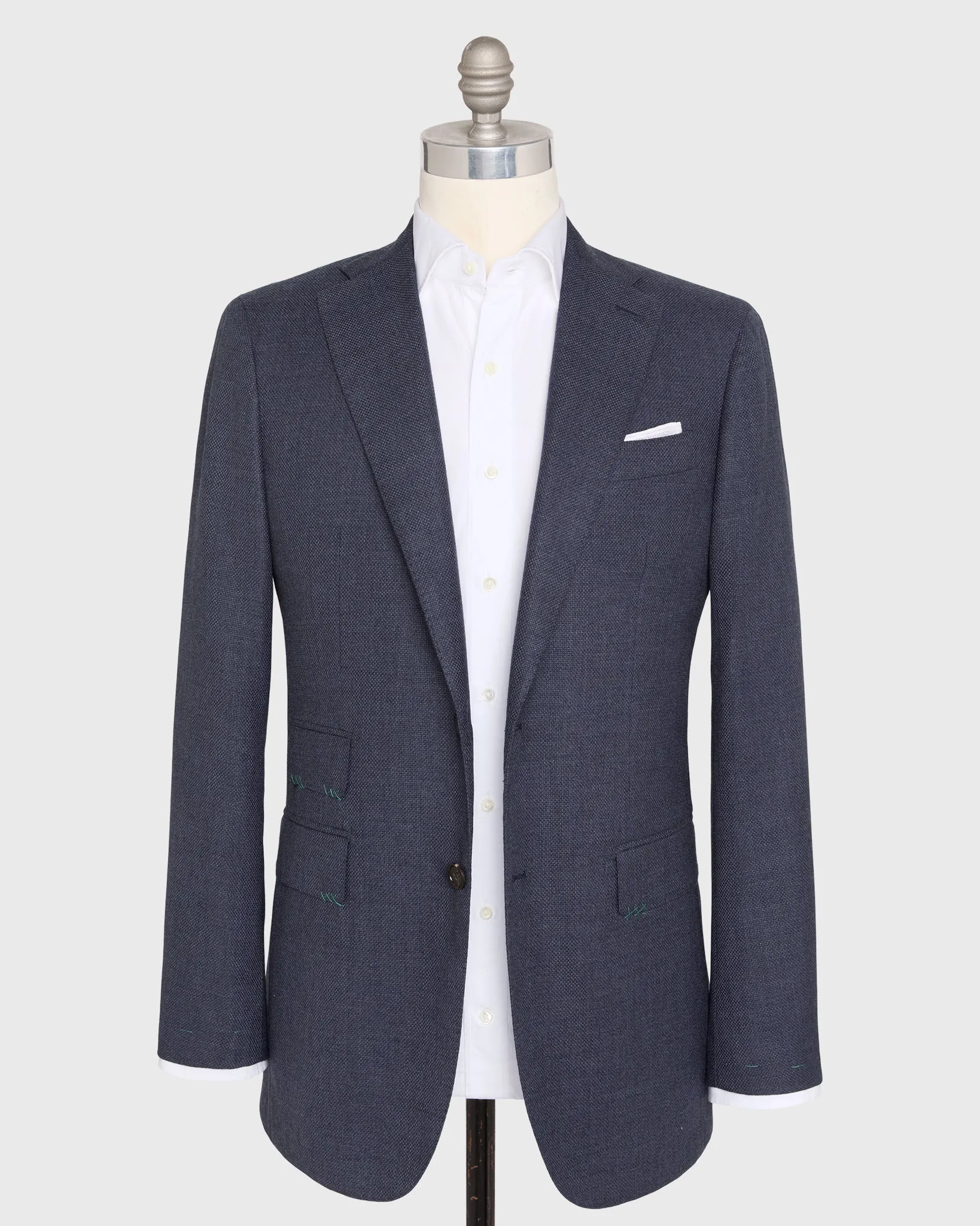 Kincaid No. 3 Jacket in Airforce Hopsack sold by Mashburn product image thumbnail 3
