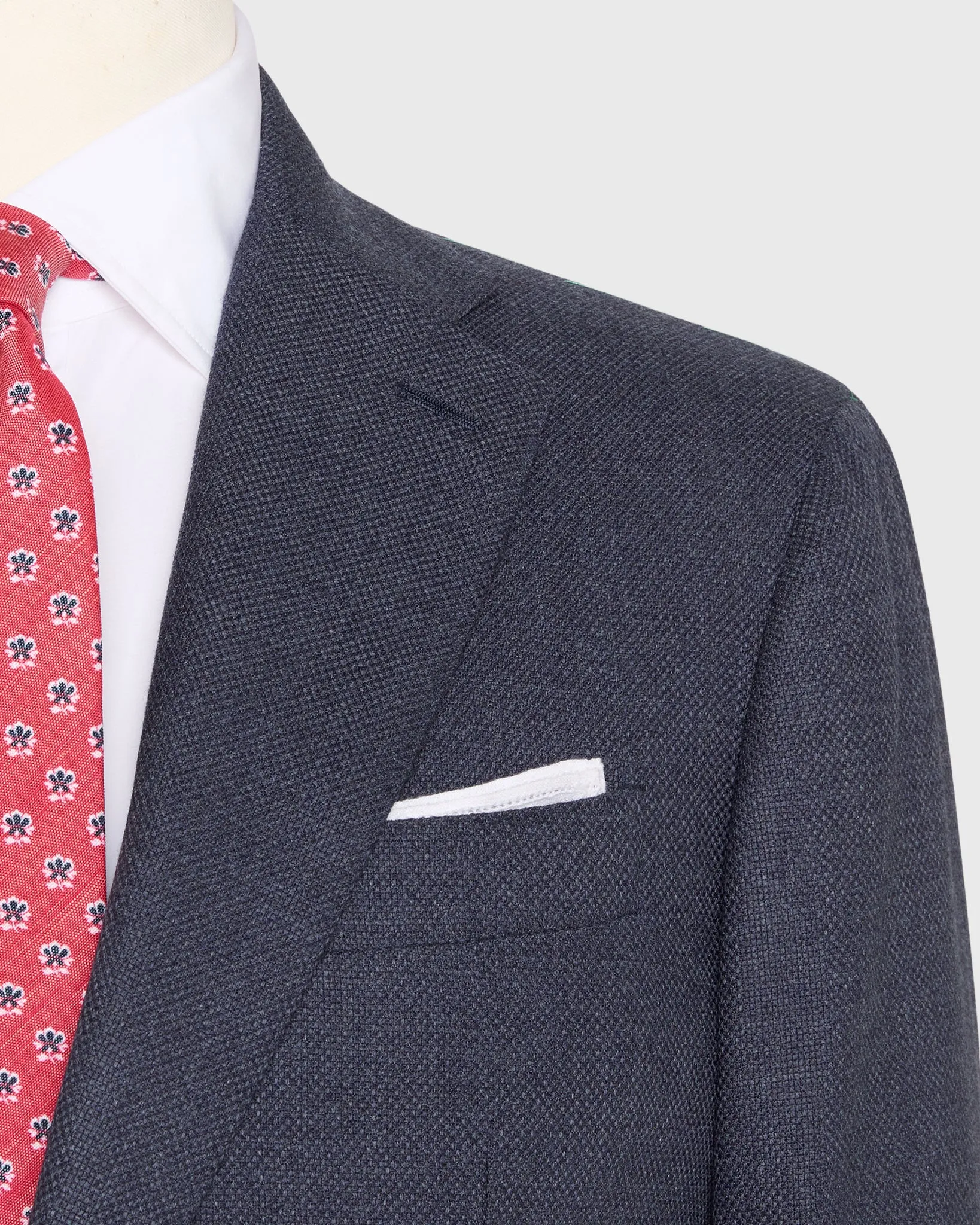 Kincaid No. 3 Jacket in Airforce Hopsack sold by Mashburn product image thumbnail 2