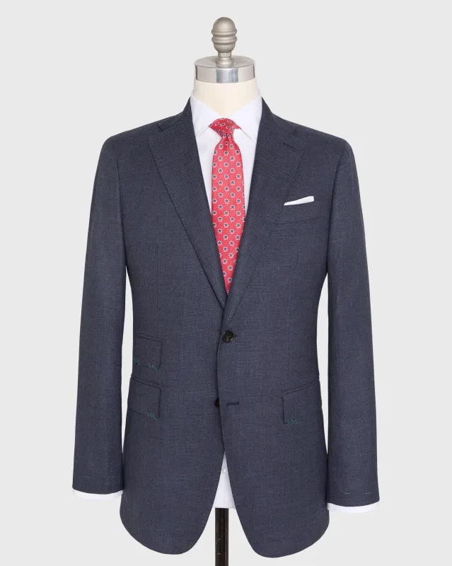 Kincaid No. 3 Jacket in Airforce Hopsack made by Sid Mashburn