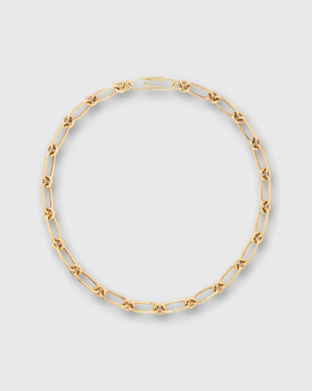 Bar A Charms Necklace in Gold made by Aurélie Bidermann