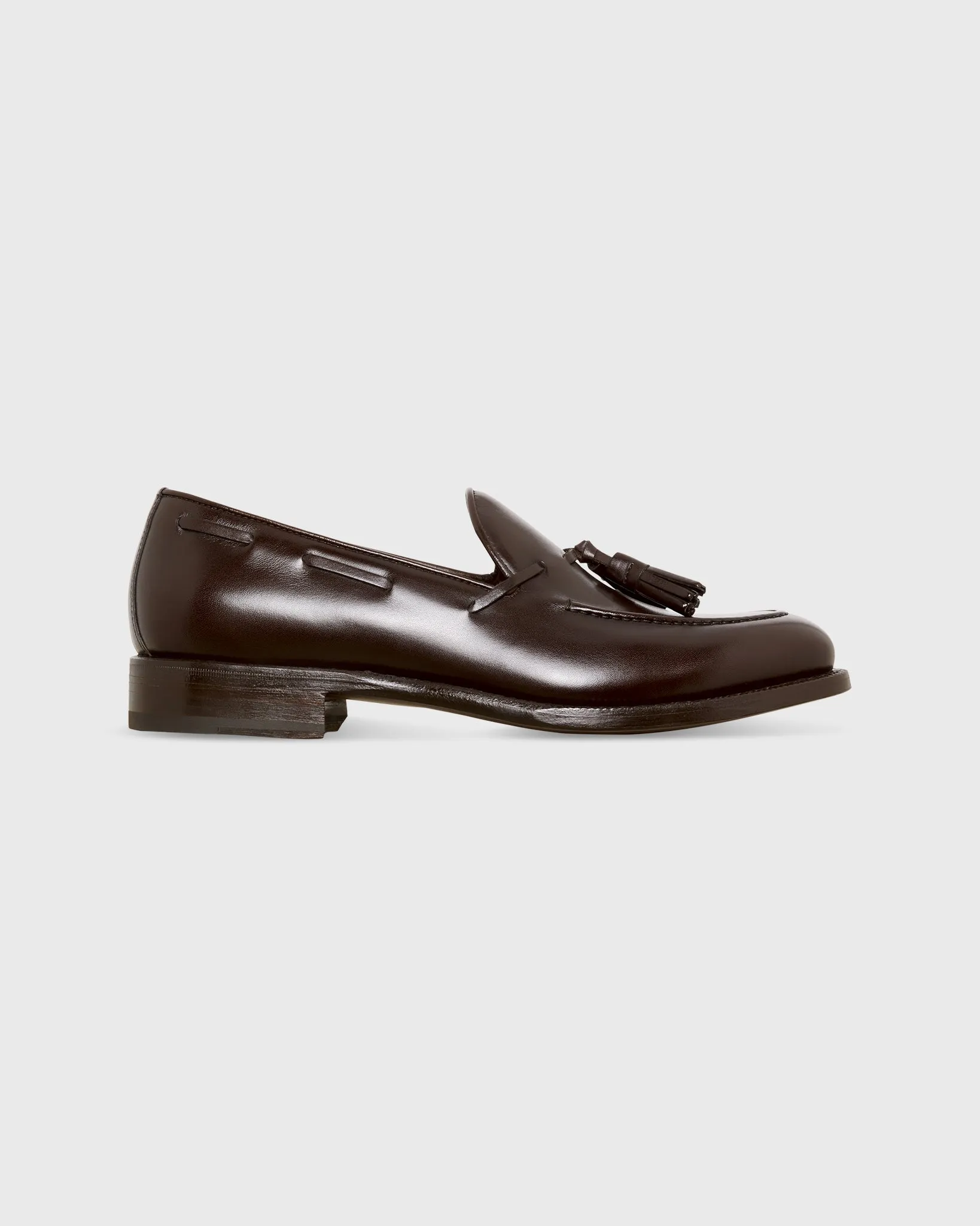 Italian Tassel Loafer in Dark Brown Calfskin sold by Mashburn product image thumbnail 2