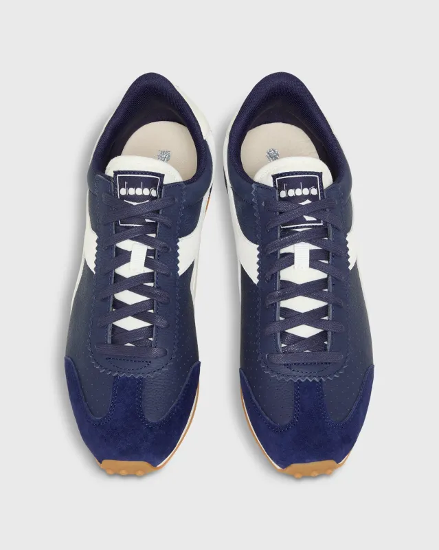 Rally Punched Sneaker in Medieval Blue made by Diadora