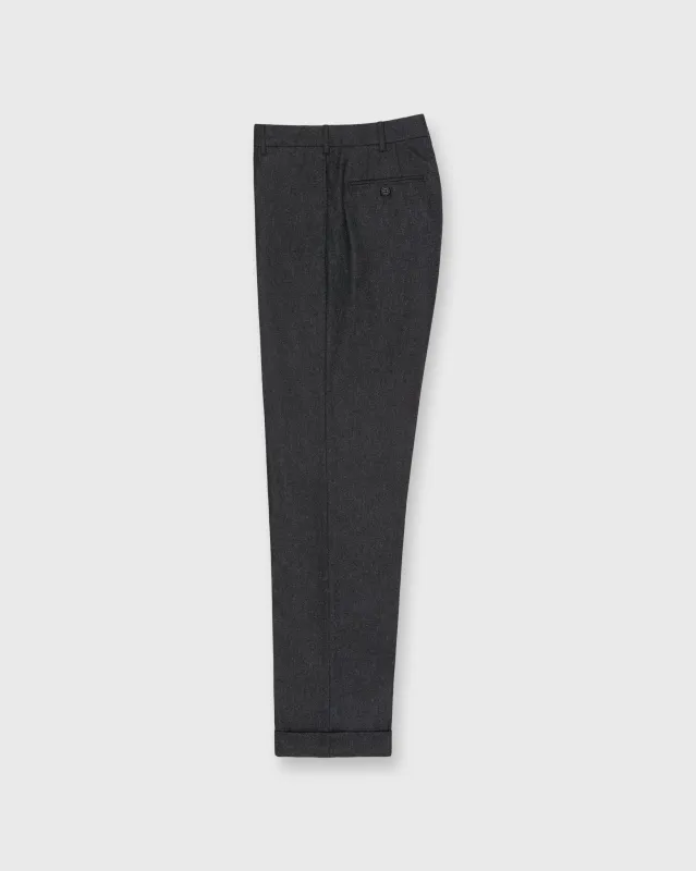 Dress Trouser in Charcoal Flannel made by Sid Mashburn