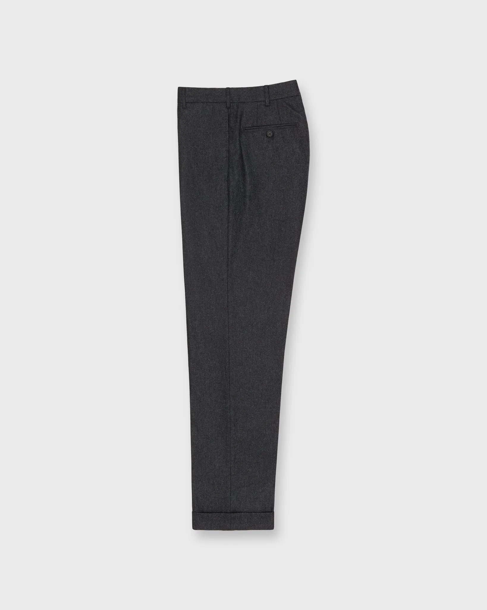 Dress Trouser in Charcoal Flannel sold by Mashburn