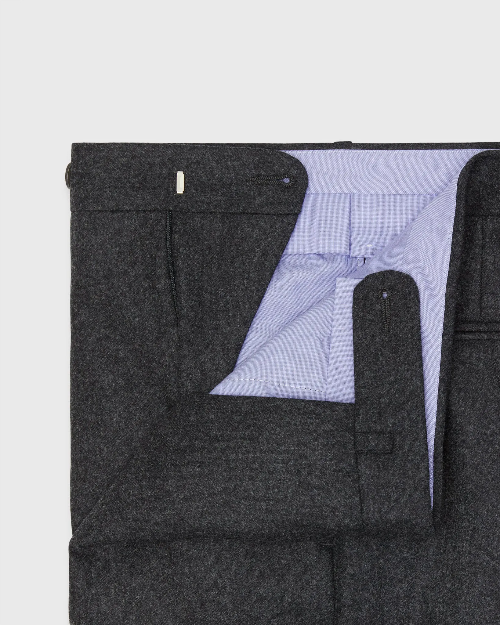 Dress Trouser in Charcoal Flannel sold by Mashburn product image thumbnail 3