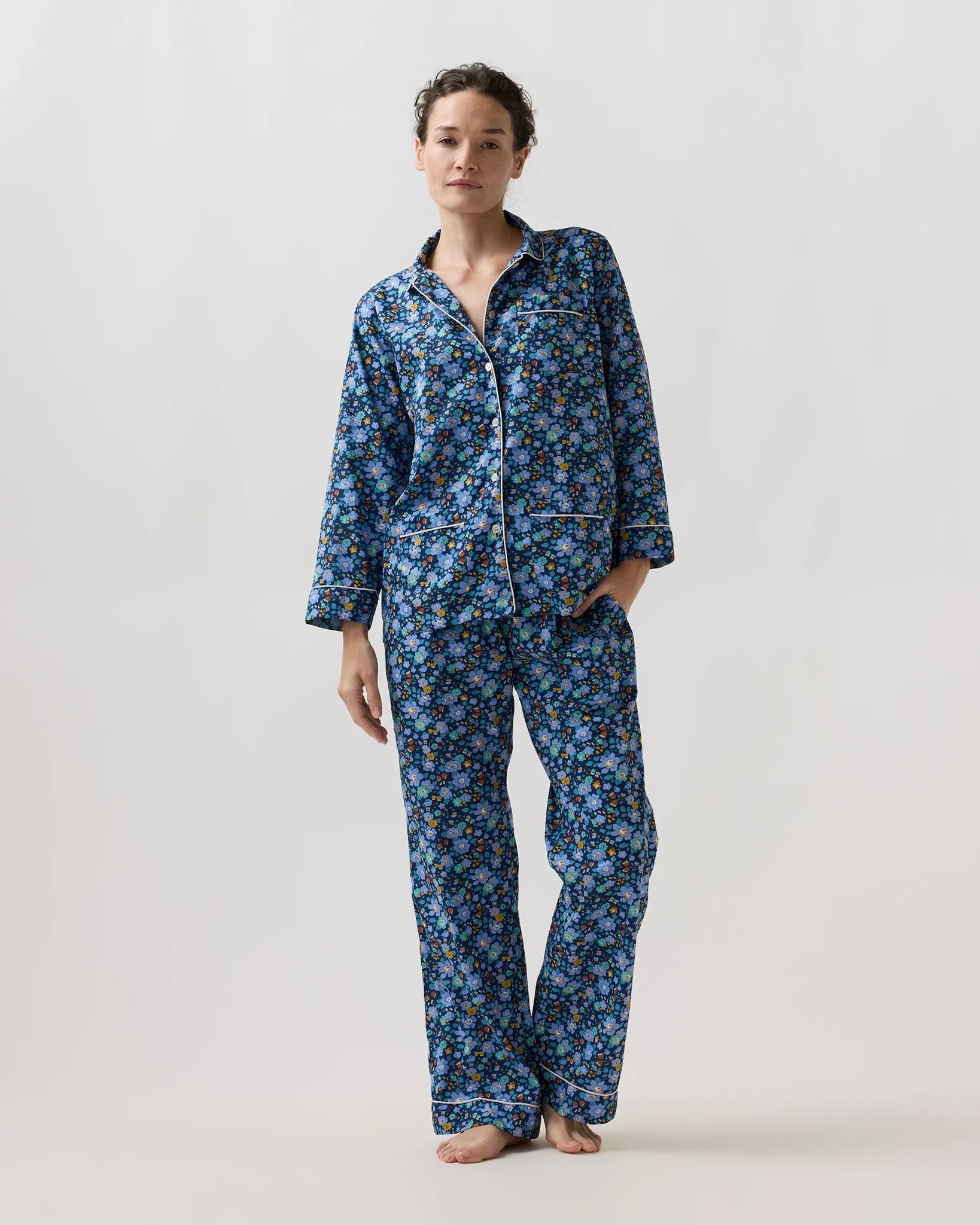 Pajama Set in Betsy Meadow Liberty Fabric sold by Mashburn
