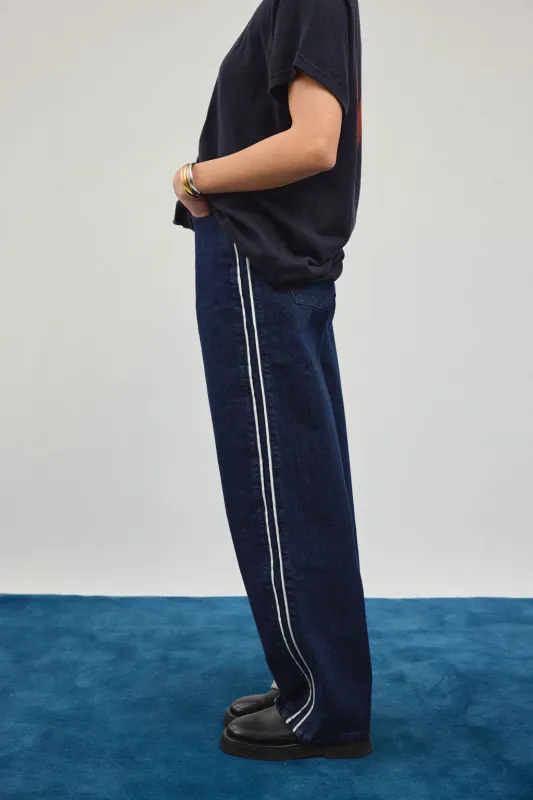 PINSTRIPE TRACK DENIM sold by James Street Co.