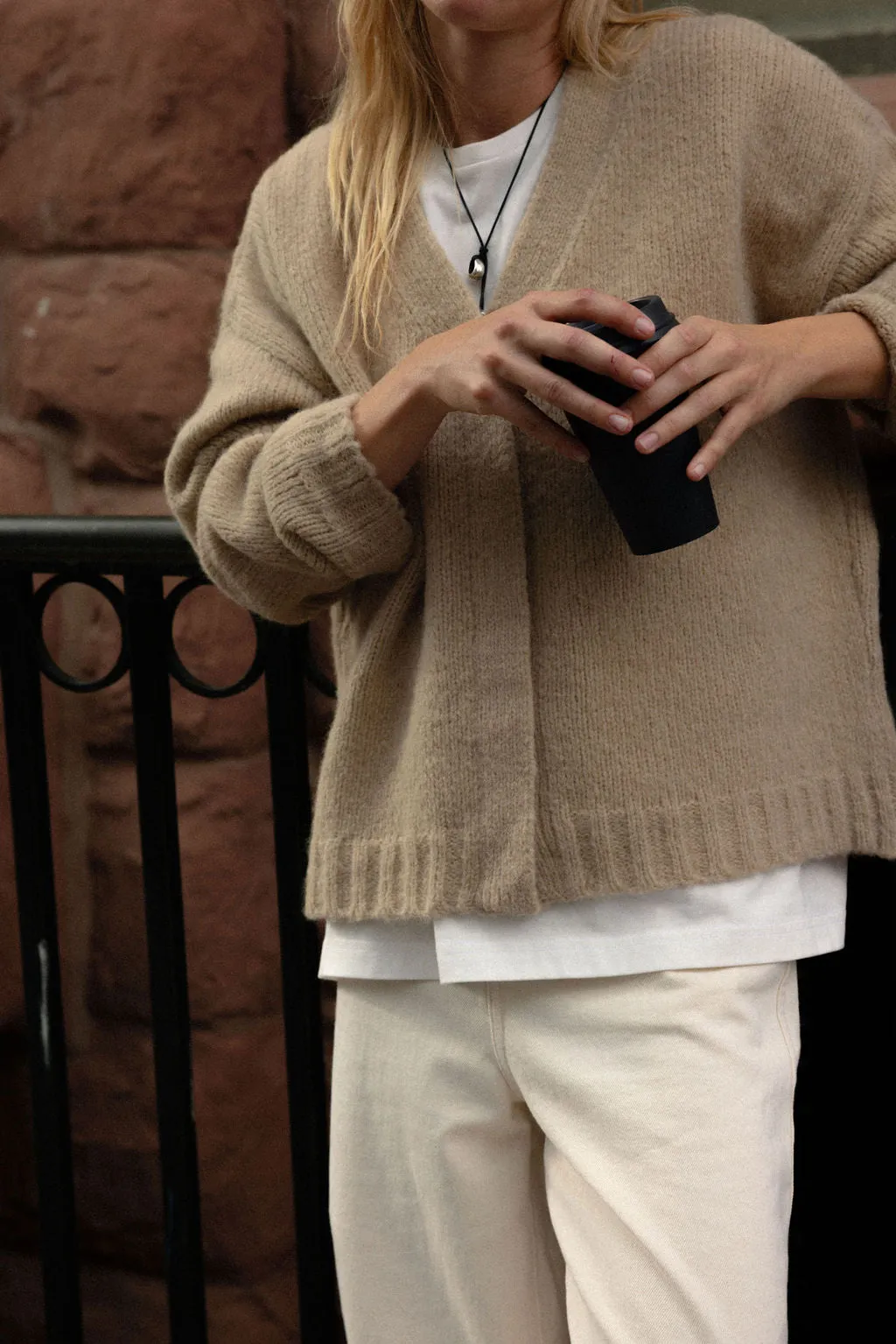 JS OVERSIZED CARDIGAN IN HUNTER GREEN sold by James Street Co. product image thumbnail 2