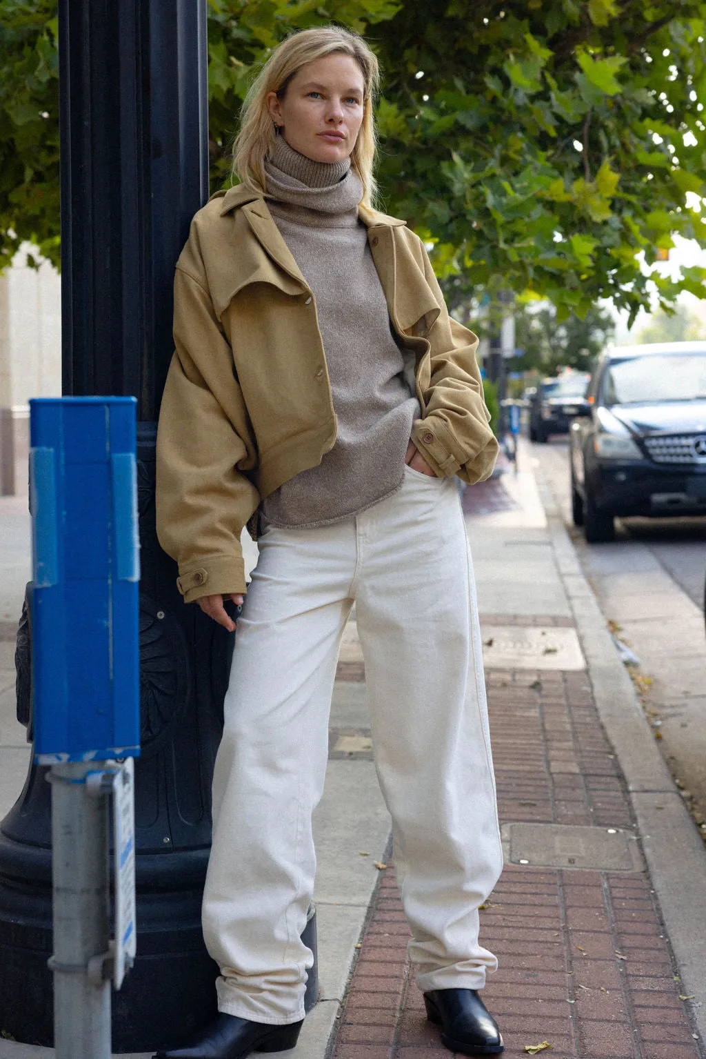 SAM DOUBLE TURTLENECK IN SPECKLED OATMEAL sold by James Street Co. product image thumbnail 3