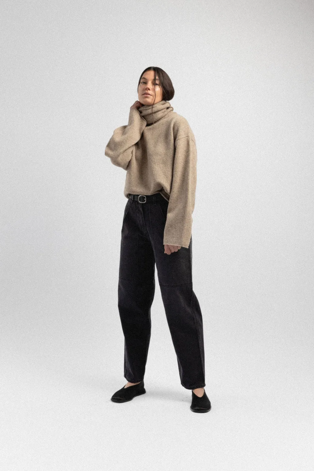 SAM DOUBLE TURTLENECK IN SPECKLED OATMEAL sold by James Street Co. product image thumbnail 5