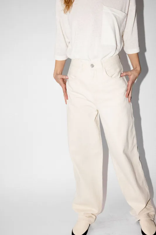 JS 90’S BAGGY JEAN - NATURAL sold by James Street Co.