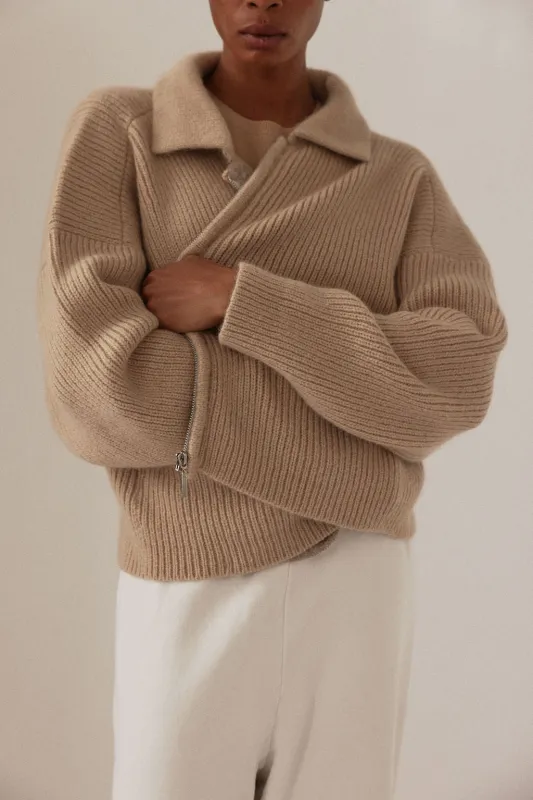 REID ZIP CARDIGAN sold by James Street Co.