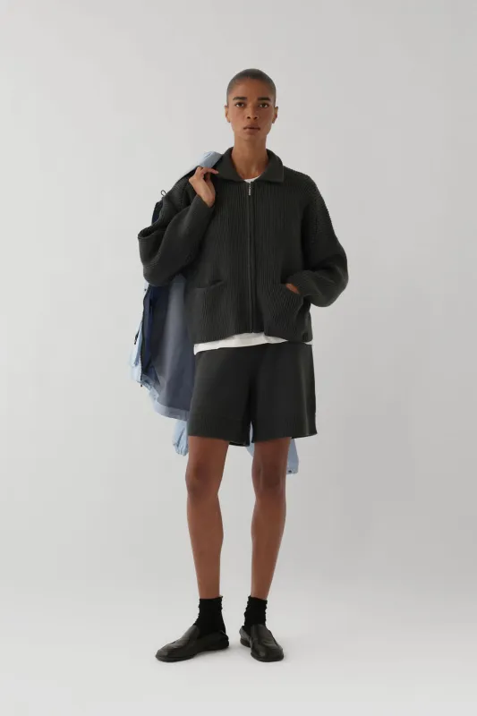 REID ZIP CARDIGAN IN COTTON sold by James Street Co.