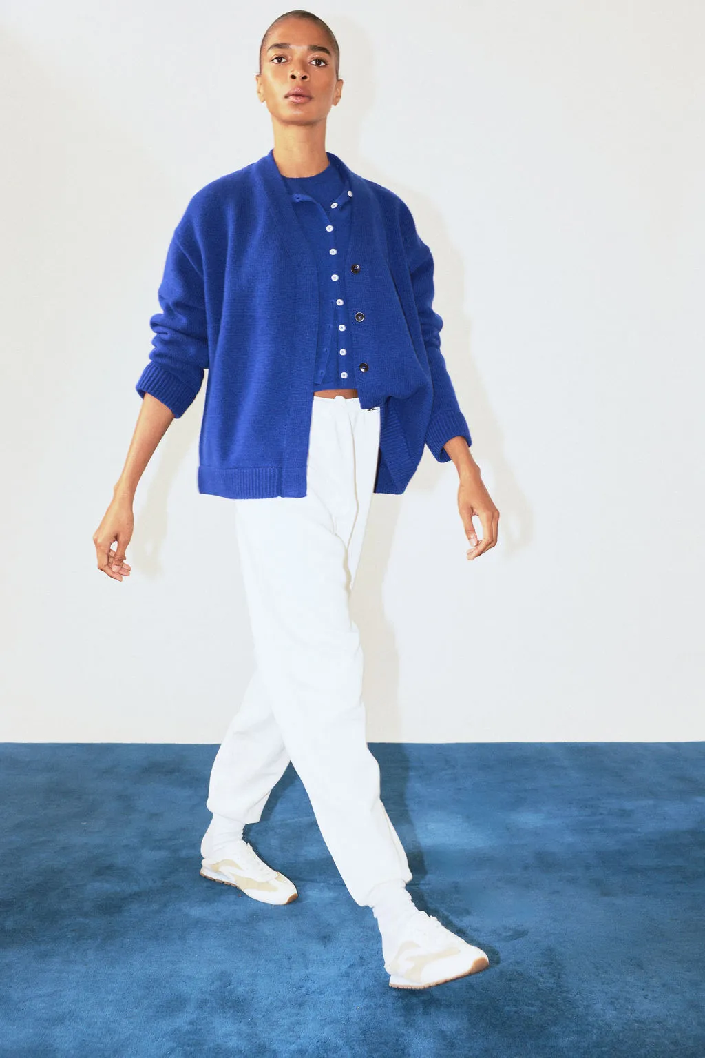 OVERSIZED WOOL CARDIGAN IN COBALT sold by James Street Co. product image thumbnail 3