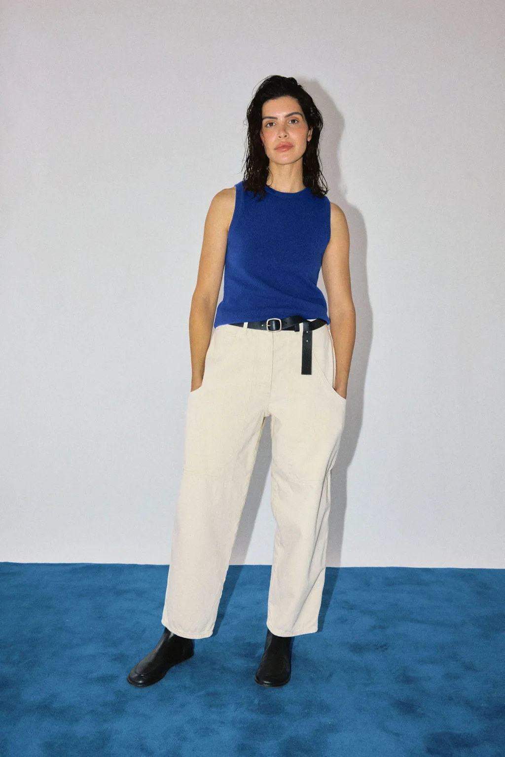 HUNTER WOOL TANK IN COBALT sold by James Street Co. product image thumbnail 2