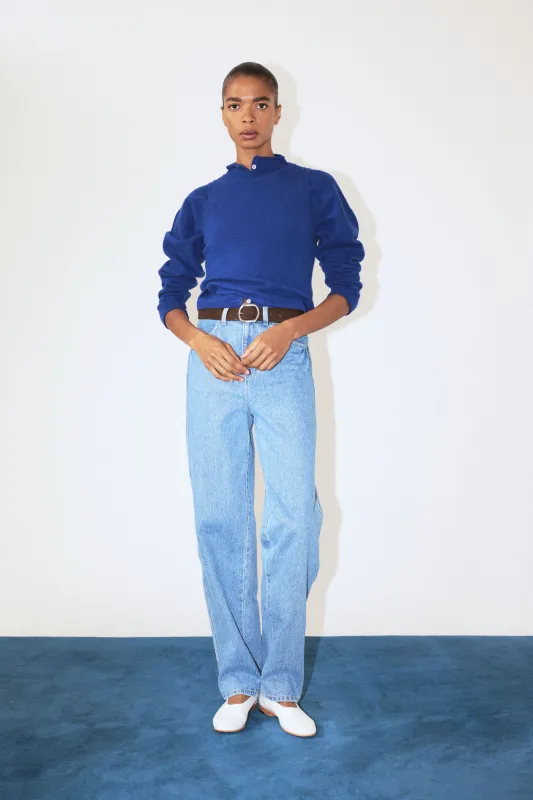 HUNTER WOOL TANK IN COBALT made by James Street Co.