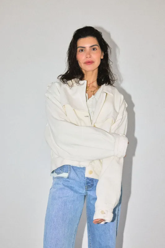 TRENCH BOMBER IN MILK made by James Street Co.