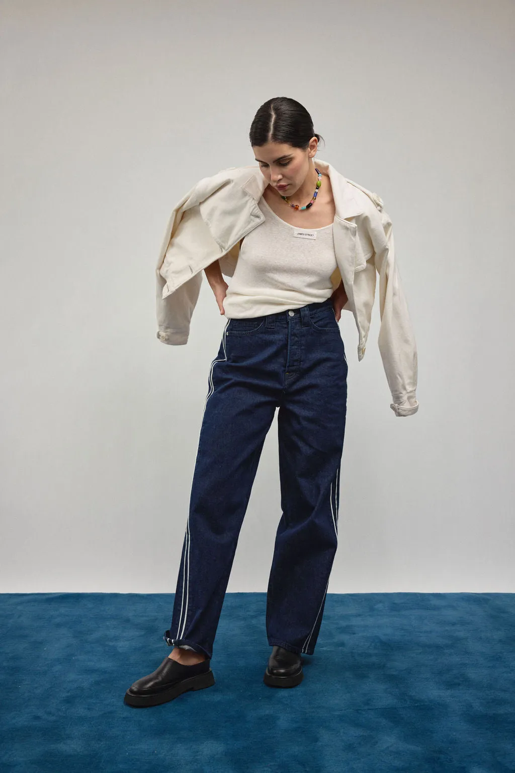 TRENCH BOMBER IN MILK sold by James Street Co. product image thumbnail 4